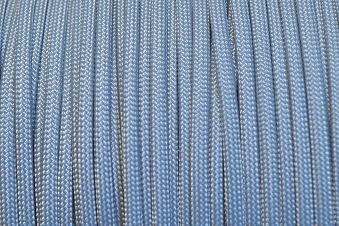 BORED? PARACORD! 550 lb Paracord – Ideal for Crafting, DIY Projects, Camping, Military & Active Outdoors – 300+ Colors – Tactical Parachute Cord Type III – Strong - Silver Grey 50 Feet