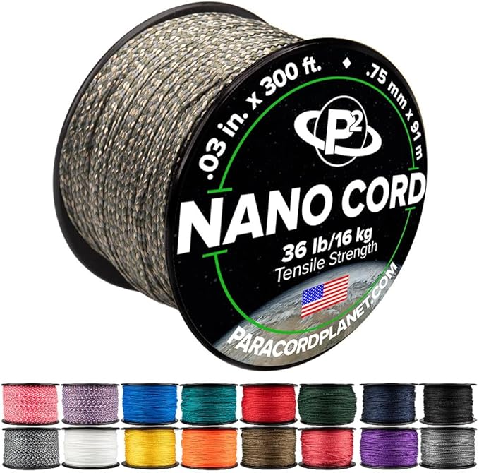 Paracord Planet Nano Cord –Lightweight Nylon Nano Paracord – Great for Arts & Crafts, Home Décor, Camping and More!