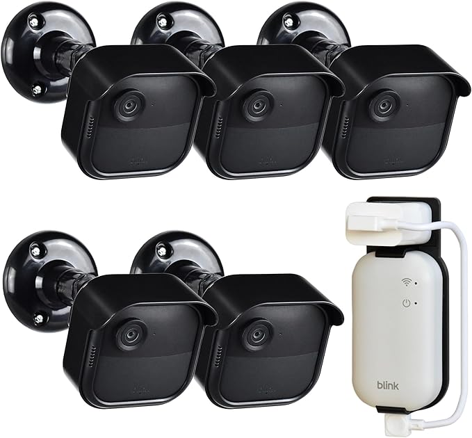 GoHonor All New Blink Outdoor 4th Gen Camera Mounting Brackets,5 Pack Weatherproof Protective Housing and 360 Degree Adjustable with Sync Module Wall Mount (Blink Camera is Not Included)