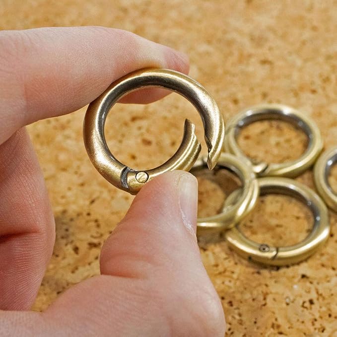 Paracord Planet Spring Gate O Rings – Available in 3/4 Inch and 1 Inch Sizes – Silver, Bronze, and Gold Color Options (2 Pack, 3/4 Inch, Bronze)