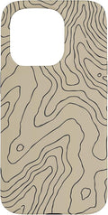 Coyote Country Guide Lines Topographical Contour Map Case for iPhone 15 Pro