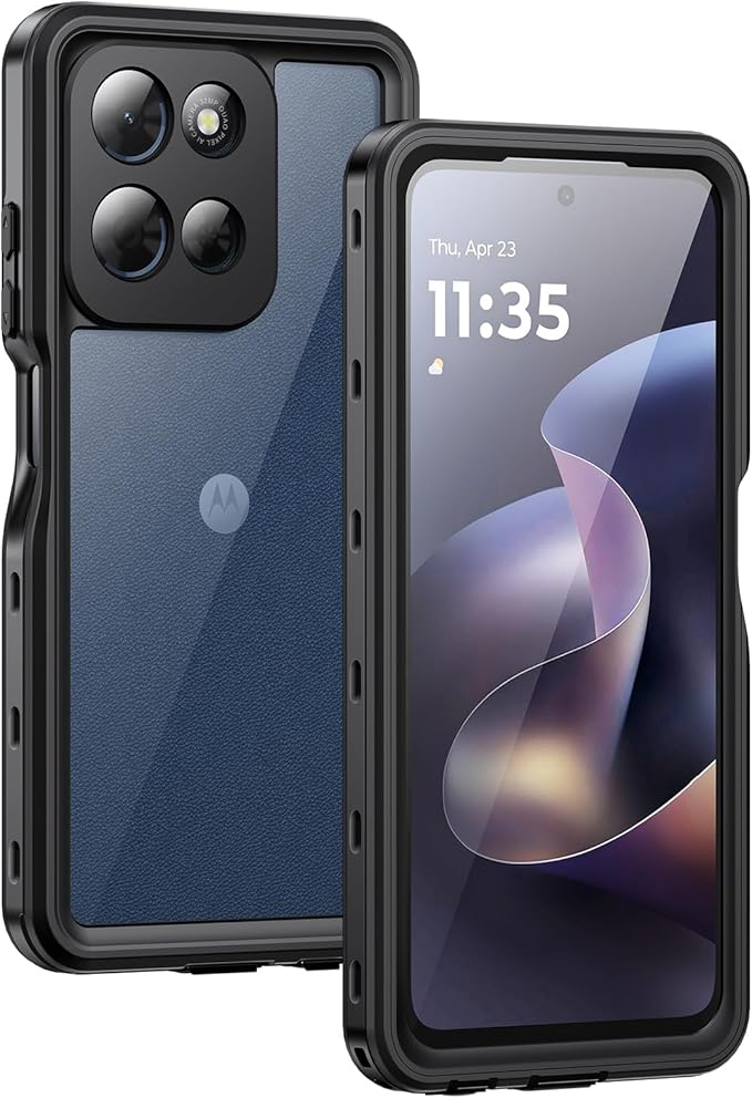 Lanhiem for Moto G 2026 / G Play 2026 5G Case, IP68 Waterproof Dustproof Shockproof Case with Built-in Screen Protector, Full Body Underwater Protective Cover for Moto G 2026 / G Play 2026 5G, Black