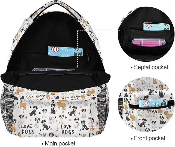 Wamika Bernese Mountain Dog Kids Backpack Cute Puppy Paw School Backpack Boy Girl Preschool Book Bag