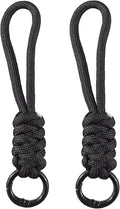 Colorful Braided Paracord Keychain, 12cm Length, Multi-Color Pack with Ring, Decorative Woven Rope Strap
