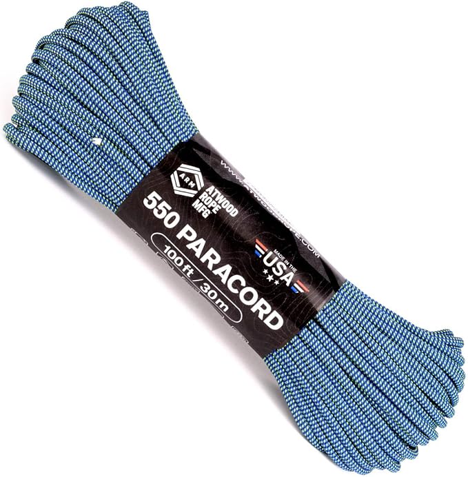 Atwood Rope MFG Color Changing 550 Paracord 100 Feet 7-Strand Core Nylon Parachute Cord Outside Survival Gear Made in USA | Lanyards, Bracelets, Handle Wraps, Keychain
