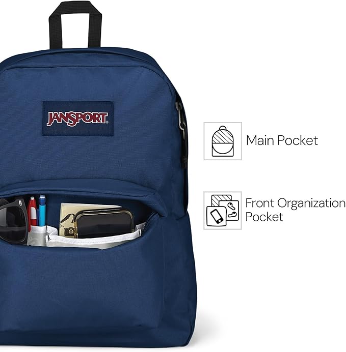 JanSport SuperBreak Plus Backpack with Padded 15-inch Laptop Sleeve and Integrated Bottle Pocket - Spacious and Durable Daypack for Work and Travel - Lavender Ash