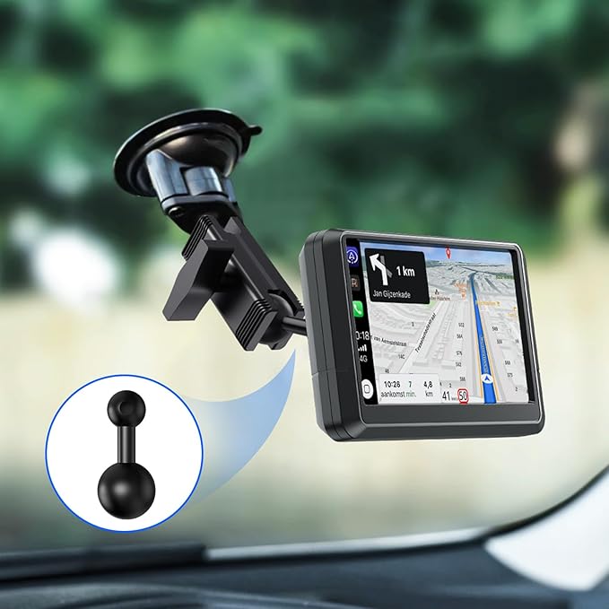 1-Inch (B Size) Ball to 17mm Adapter – TPU Anti-Slip Ball Head Converter, Compatible with Garmin GPS and 17mm Phone Holders, Fits 1" B Size Ball Bases from RAM Mounts