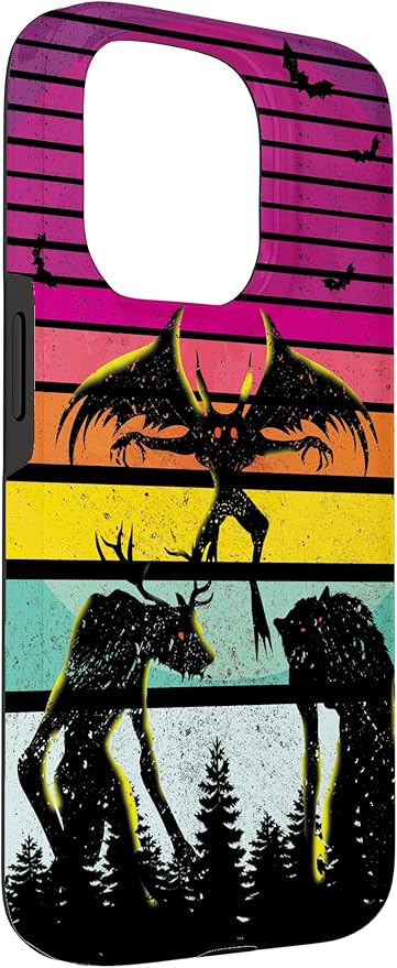 Cryptkin Cute Mothman Cryptid Map Case for iPhone 15 Pro