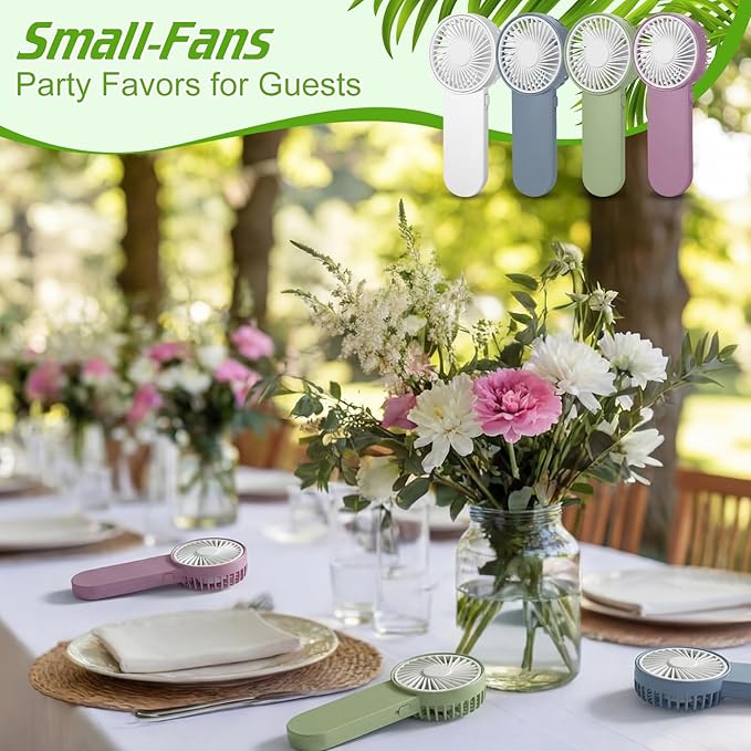 Sumind 20 Pcs Small Personal Portable Fan Mini Handheld Bulk 1 Speed Electric Cute Battery Powered for Neck Lash Makeup Women Men Travel Camping Indoor Outdoor Summer (White & Morandi Colors)
