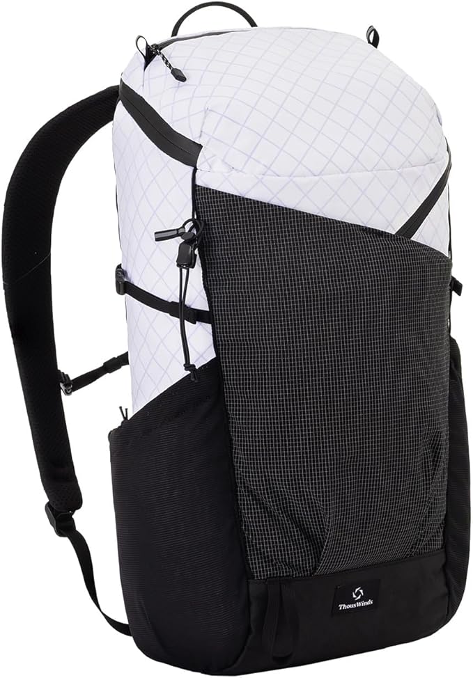 Thous Winds Ultralight Backpack, 20+5L Waterproof Hiking Daypack, EPX200 Fabric, 500g Lightweight Travel Backpack for Men Women Outdoor Camping Backpacking, White