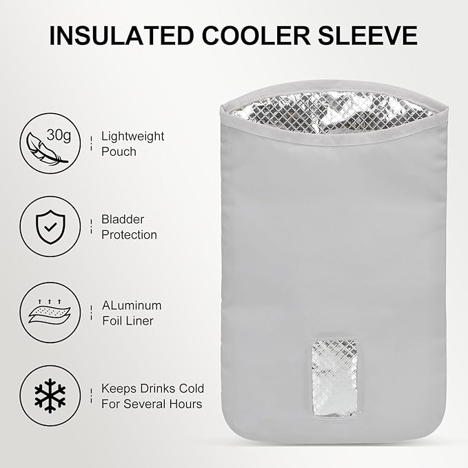 IX INOXTO Lightweight Insulated Cooler Bag Fits 1.5L & 2L Hydration Water Bladders (Water Bladder is NOT Included)