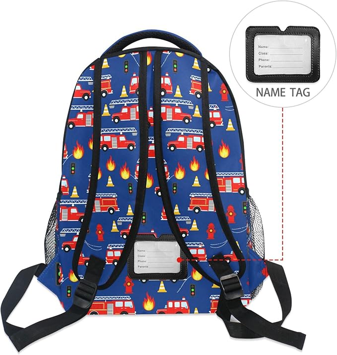 Wamika Monster Car Kids Backpack Trucks Racing Cars School Backpacks Boys Girls Preschool Book Bag