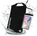Waterproof Dry Bag,Roll Top Black Large Waterproof Backpack 2L/5L/10L/20L/30L/40L Floating Lightweight Bags for Kayaking, Boating, Fishing, Swimming Camping with Waterproof Phone Case