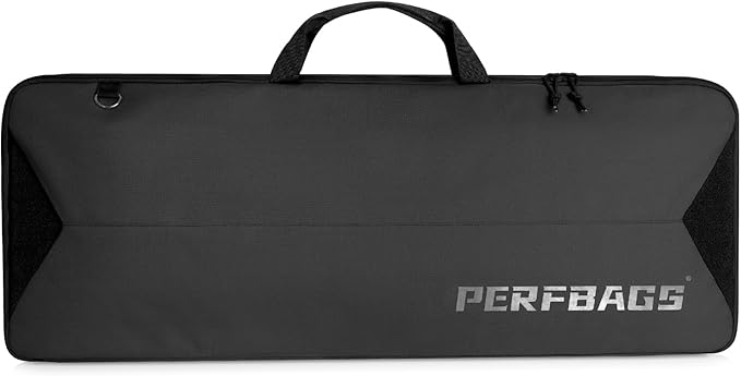 Single Rifle Case Bag, Tactical Padded Soft Gun Case w/MOLLE System, Wide Interior Fits Scoped Rifles, Adjustable Sling, Dual Zipper for Hunting & Range