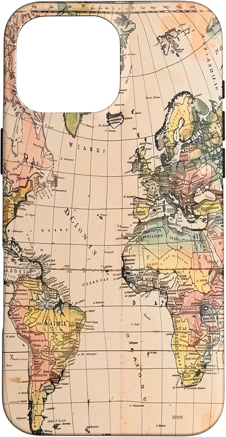 World Map ,Old Map of the World Case for iPhone 16 Pro Max
