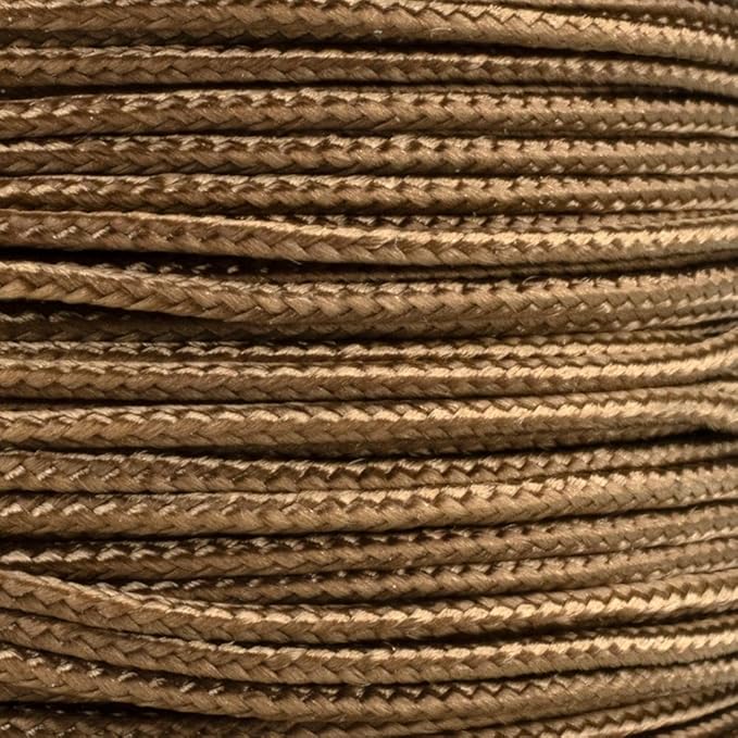 Paracord Planet Micro Paracord – Thin Braided Cord for Crafting, Fishing, and DIY Projects in 125 ft Spools – Reflective Black