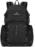 Maelstrom Hiking Backpack, 40L Waterproof Camping Daypack for Men and Women, Lightweight Travel Pack with Rain Cover (Black)