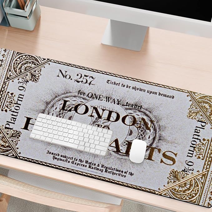 Head Case Designs Officially Licensed Harry Potter Platform 9 3/4 Ticket Graphics 37.4 x 15.75 x 0.16 inches (900 x 400 mm) - XL Gaming Office Desk PC Keyboard Mouse Mat Pad