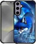 for Samsung Galaxy S24 S25 Case, Snowy Mountain Fox Lake Pattern Graphic Design Girl Boy Soft Silicone Hard Acrylic Shock Protection for Samsung Galaxy S24 S25