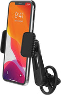 Scosche VP2M-SP Universal Freeflow Vent/Dashboard Phone Holder for Car, 2-in-1 Portable, Adjustable Non-Magnetic Mobile Device Stand with 360° Rotation, Vent Clips and Quick Grip Universal Mount Head