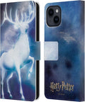 Head Case Designs Officially Licensed Harry Potter Stag Patronus Prisoner of Azkaban II Leather Wallet Case Compatible with Apple iPhone 15