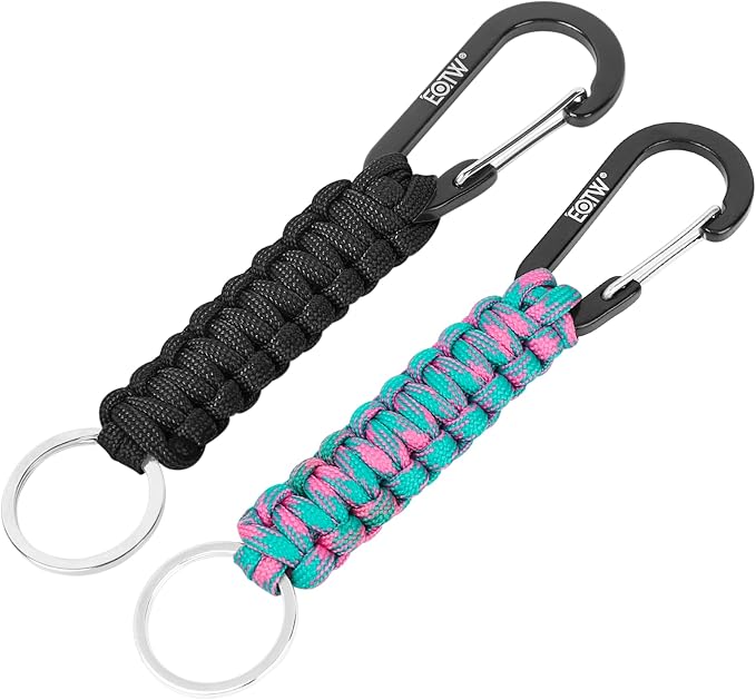 EOTW Paracord Keychain for Men Women Paracord Carabiner Backpack Keychain with Aluminum Clip for Camping Hiking Outdoor Gear