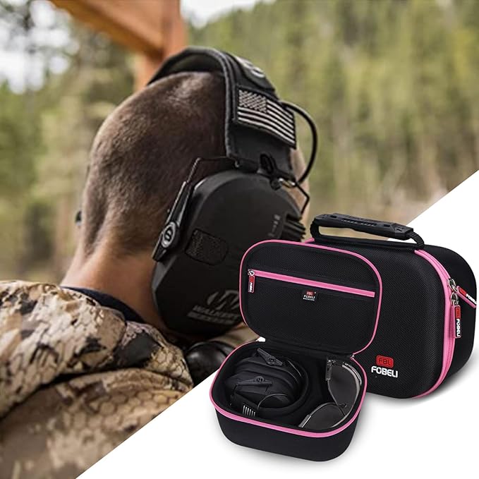 FBLFOBELI Hard Case for Walker's Razor Slim/Howard Leight Shooting Ear Protection Electronic Shooting Muffs Earmuff