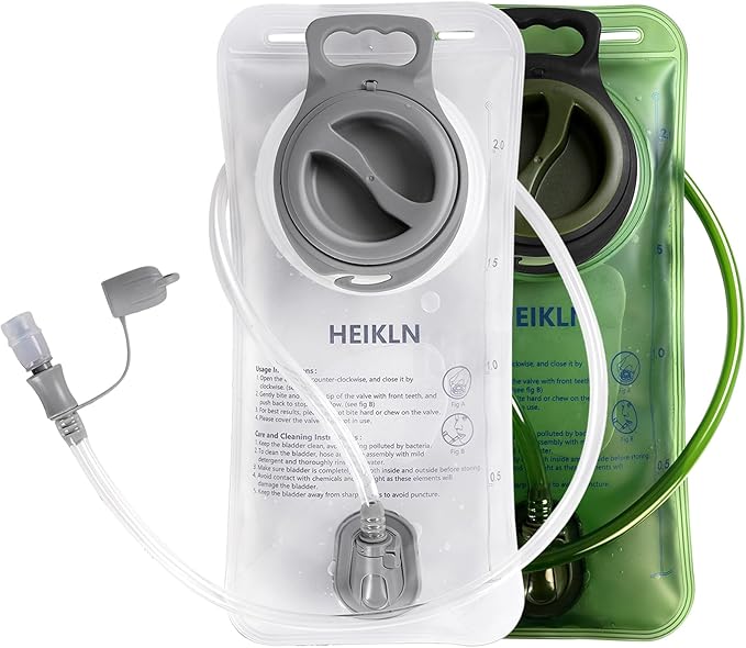 HEIKLN Hydration Bladder 1.5L-2L-2.5L-3L,Leak Proof Water Reservoir, BPA Free Military Water Storage Bladder Bag Hydration Pack Replacement Easy Clean for Bicycling Hiking Camping Hunting Running