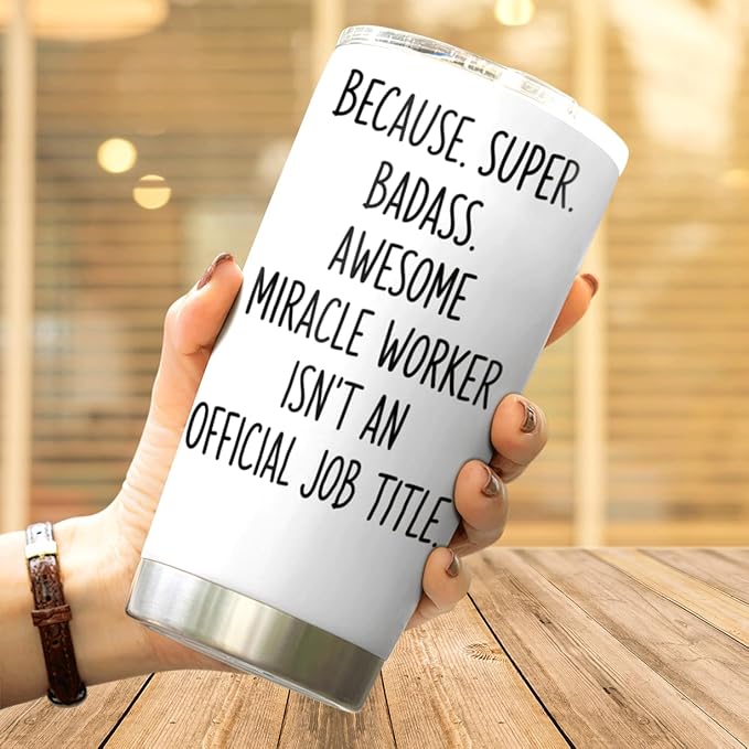CUBICER Chaos Coordinator Quote Stainless Steel Tumbler 20 Oz Inspirational Funny Gift For Moms Teachers Nurses Workers Cool Insulated Mug Hot Travel Outdoor Iced Heat Bottle