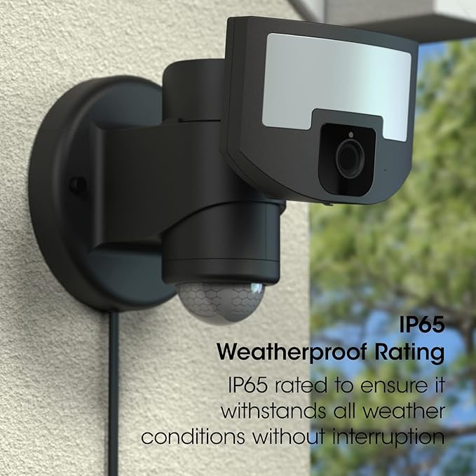 Philex Security Light Motion Outdoor, Motion Sensor, 1700 Lumen Floodlight, WiFi Camera with App Control, IP65 Weatherproof with 3 Zone Intruder Detection, 210° Field of Vision