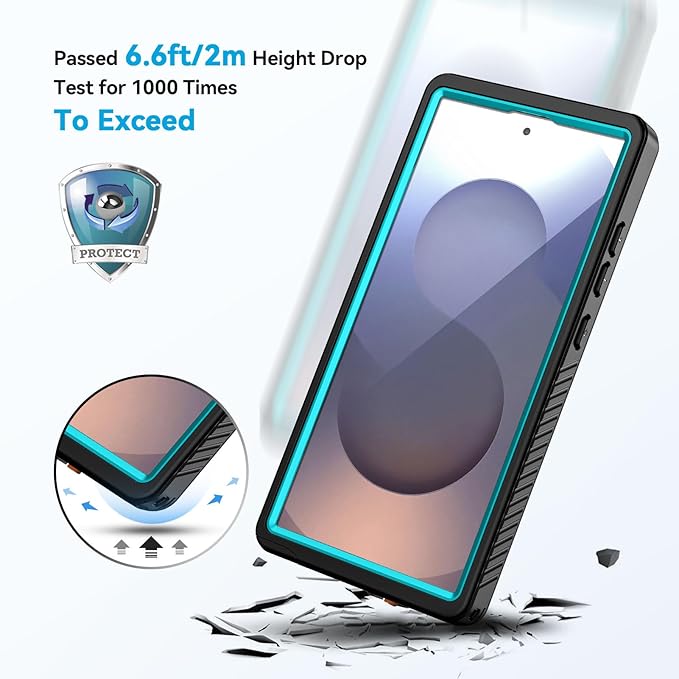 Lanhiem for Samsung Galaxy S25 Ultra Case, IP68 Waterproof Dustproof, Built-in Screen Protector, Rugged Full Body Shockproof Protective Cover for Galaxy S25 Ultra 5G 6.9 Inch, Blue