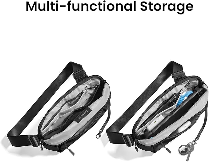 tomtoc Compact EDC Sling Bag 3L-10L, Minimalist Crossbody Bag Chest Shoulder Pack for Men Women, X-pac/Recycled Polyester
