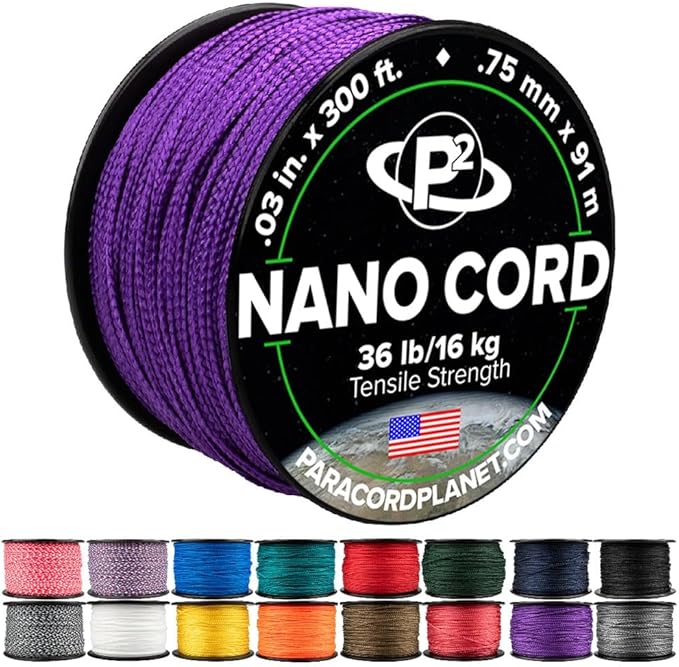 Paracord Planet Nano Cord –Lightweight Nylon Nano Paracord – Great for Arts & Crafts, Home Décor, Camping and More