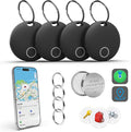 Air Tracker Tags-4 Pack [Apple MFi Certified] (iOS Only), Smart Bluetooth Tracker, Compatible with Apple Find My, Item Locator for Keys, Luggage, Wallet, Suitcase, Bags, IP67 Waterproof