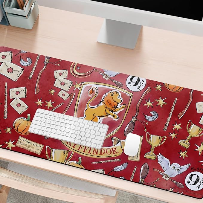 Head Case Designs Officially Licensed Harry Potter Gryffindor Graphics 37.4 x 15.75 x 0.16 inches (900 x 400 mm) - XL Gaming Office Desk PC Keyboard Mouse Mat Pad