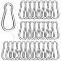 Carabiner, Heavy Duty Galvanized Steel Spring Snap Hook Carabiner Clips with 550LBS Holding Capacity, Ideal for Outdoor, Hammock, Swing and Travel (M8 3Inch, 30PCS)