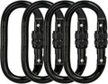 Heavy Duty Locking Climbing Carabiner Clip CE Rated 25 kN 5600 LB Rugged Terrain Approved Industrial Strength Twist Lock Carabiners Clips for Rigging, Ropes, Hammocks, Camping