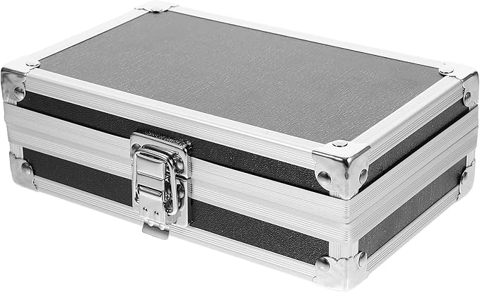 ERINGOGO Multi-Functional Aluminum Alloy Toolbox 4.3In Portable Small Tool Storage Case with Lock Lightweight Durable Organizer for Electronics Instruments Travel
