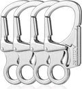 Ahiller Carabiner Clip, Double Anti-Misopening Locking Design, 3" Zinc Alloy Heavy Keychain for Outdoor Camping Hiking, Key Ring Clip