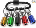 Tool Gifts, Upgrade, Steel Material, Katerk 5PCS 1/4 Inch Hex Shank Screwdriver Bits Holder Extension Bar Screw Adapter Drill Handy Heavyduty Keychain Bit Holder for Electric Screwdrivers, 5 Colors