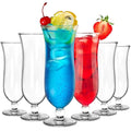 Yesland 6 Pack Hurricane Glass - 13.5 oz Break-Resistant Plastic Pina Colada Cocktail Glasses Clear Tulip Drinking Cups for Drinking Cocktails, Tropical Drinks, Water Full-Bodied Beer, Juice