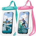 Rynapac IPX8 Waterproof Phone Pouch - 8.5in, 2 Pack Waterproof Phone Case for iPhone 17 16 15 Pro Max, Galaxy S26 S25 Ultra, Cellphone Dry Bag with Lanyard for Beach Vacation Travel Cruise Essentials