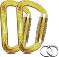 3inch Auto Locking Carabiner Clips Heavy Duty, 12KN /2697lbs Lightweight keychain carabiners, Sturdy Twist Lock Caribeeners for Camping Hiking Hammock Swing Backpack, dog leash and Harness etc