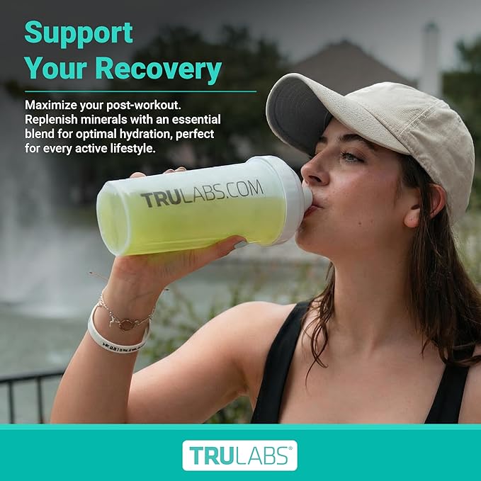TRULABS Hydrate Electrolyte Drink Mix – Citrus Splash Flavor, Sugar-Free Hydration Packets with 1422 mg Electrolytes & 19 Vitamins & Minerals, Monk Fruit Sweetened, On-the-Go Sticks (16 Count)