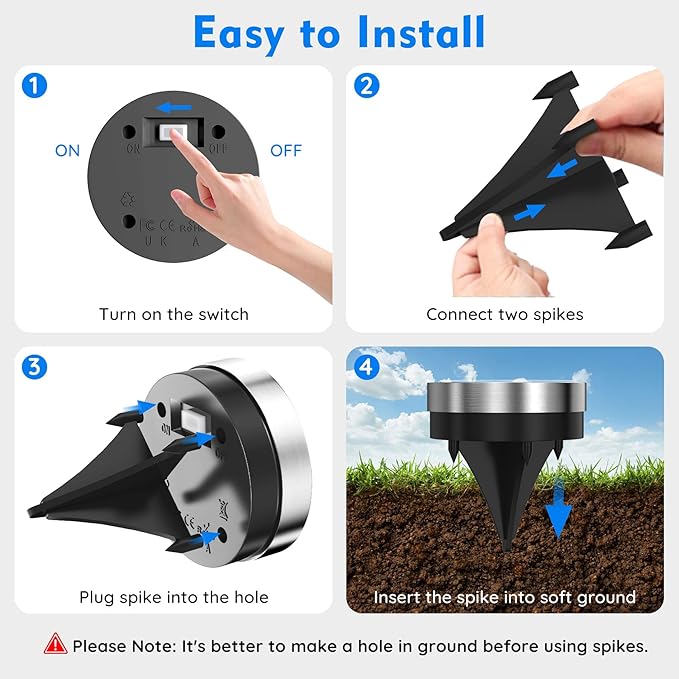 Solar Ground Lights Outdoor, 12 Pack Solar Lights Outdoor Waterproof, Mini Flat Solar-Powered Garden Light, Landscape Lighting for Garden Yard Lawn Pathway Walkway Driveway Backyard Decor, Cold White