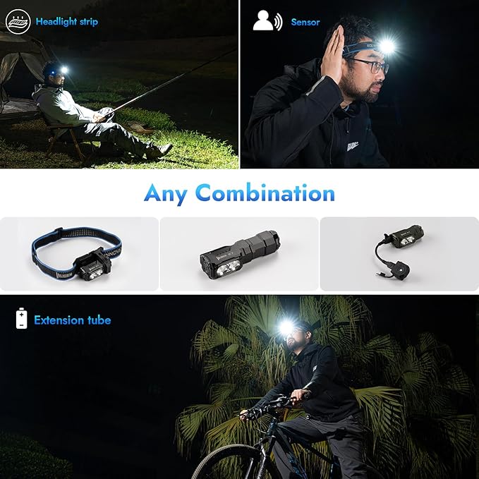 WUBEN E7 1800 Lumen Rechargeable Mini Flashlight with Magnet - Super Bright 6 Modes EDC Flashlight, Typ-C Rechargeable LED; IP68 Pocket Flashlight for Headlamp Use, Rescue, Camping