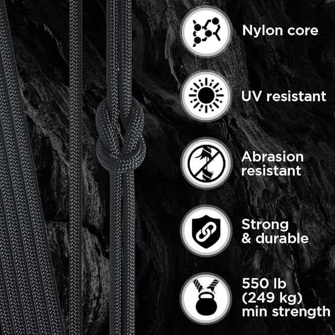 TECEUM Reflective Paracord Rope 1000 – 1000ft/200ft/100ft/50ft – 40+ Colors – Glow in The Dark – para Cord – Utility Rope for Survival, Hunting & Camping Gear – Nylon String, Camping Rope, Tent Cord
