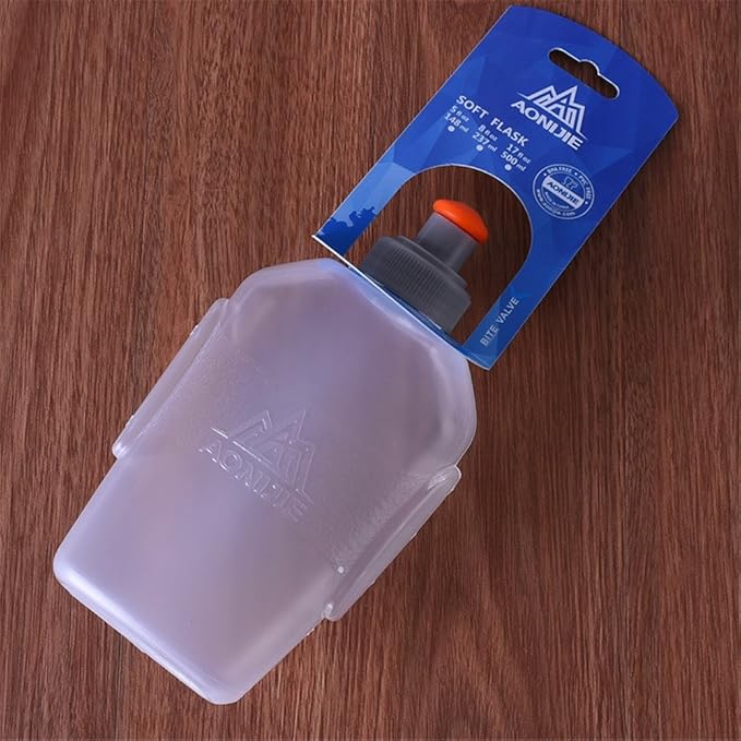 AONIJIE 250ML/350ML/500ML/600ML Portable TPU Soft Water Bottle Folding Soft Flasks For Outdoor Marathon Running Hydration Camping Hiking