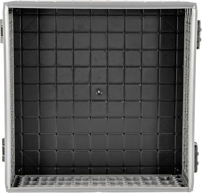 YakAttack ShortStak Upgrade Kit for BlackPak Pro | 16" x 16" – Battleship Grey | Stackable Kayak Crate Add-On with GridLoc Panels & Hardware | Not Standalone | Made in USA