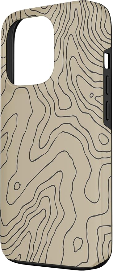 Coyote Country Guide Lines Topographical Contour Map Case for iPhone 13 Pro